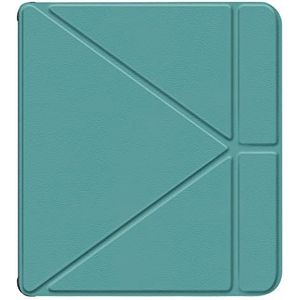 Case Compatibel met Kobo Libra 2 2021 Case Origami SleepCover PU Lederen Cover voor Kobo Libra 2e Gen 7 inch E-Reader (Color : Green)
