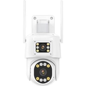 Bewakingscamera, 4G Sim-kaart IP Camera 4K HD Drie-Lens PTZ Camera 2K Dual Screen Beveiligingscamera AI Auto Tracking P2P Surveillance(2K WIFI Camera)