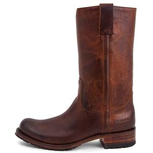 Sendra Boots 3165 heren laarzen met hak en ronde neus, cowboy-stijl van bruin leer, elegante laarzen, Bruin, 46 EU