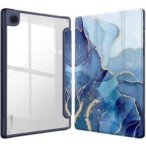 Transparante Terug Tablet Cover Geschikt for Samsung Galaxy Tab A9 8.7inch2023 A9 Plus 11inch Schokbestendige Case (Color : Ocean Marble, Size : A9 8.7 inch)