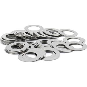 Ringen, vlakke ringen, Borgringen 100 stuks Ultradunne pakkingdikte 0,5 mm Precisie-afstellingspakking, M3 M4 M5 roestvrijstalen platte ring(M4x8)