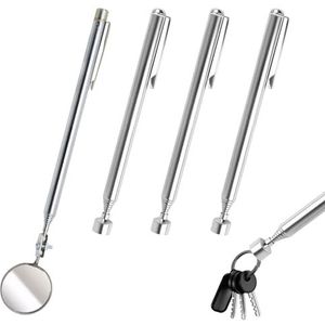 LDBKLGHJ Stuks Telescopisch Pick-Up Gereedschap tot 65 cm Uitschuifbare Magnetische Handheld Pick-Up Stick-Krachtige,Roestvrije Magnetische Telescopische Staaf,Pen Stijl Ontwerp,Ideaal voor Senioren