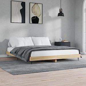 AUUIJKJF Bedden & Accessoires Bedframe Sonoma Eiken 180x200 cm Super King Engineered Houten Meubels