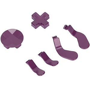 Metalen Vervangende Onderdelen voor One Elite Series 2 Controller, Inclusief 4 Stuks Triggerpaddles en 2 Verwisselbare D-pads Kruissleutel Roestvrij Staal(Purper)