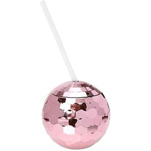 Sparkly Glitter Disco Ball Beker,Leuke sprankelende glitter cocktailbeker - Herbruikbare drinkbeker met rietje, vrijgezellenfeestbekers,