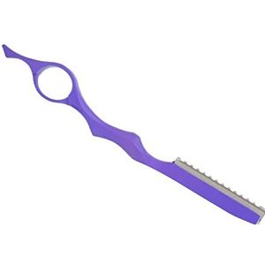 Haardunner mes, haar trimmen haar textuur professioneel roestvrij staal voor salon voor thuis voor vrouwen voor mannen (paars)