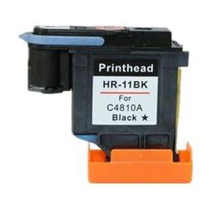 Printkop compatibel 11 vervangende printkoppen for D-esignjet 70 100 110 500 510 500PS C4810A C4811A C4812A C4813A(1PC - Black)