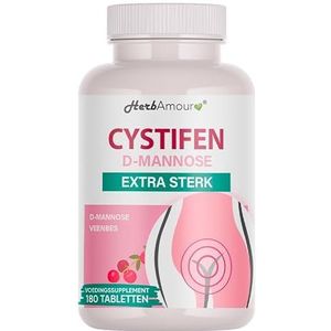 D-Mannose (voor 6 maanden) – 180 tabletten met hoge dosering en optimale opneembaarheid – met 500 mg D-mannose + 40 mg cranberry-extract – glutenvrij, lactosevrij, suikervrij en sojavrij