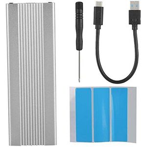 M.2 NVME SSD-behuizing Adapter USB 3.1 naar NVME PCI-E M-Key Solid State Drive externe behuizing(Zilverwit)