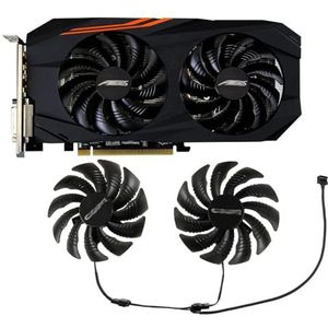 2 stuks/set GPU-koeler grafische videokaartventilator voor GIGABYTE AORUS GTX1060 GTX1050 RX580 570 480 470 kaart