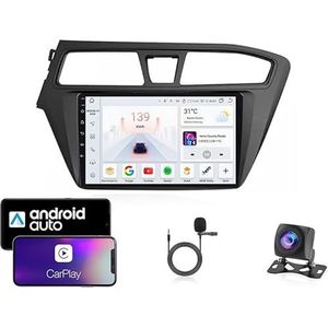 Android 13 Dubbel Din Auto Stereo Touchscreen Auto Stereo Voor Hyundai I20 2015-2017 LHD Met Bluetooth GPS Navigatie WiFi FM Radio USB/SWC/Plug en Play Ondersteuning Carplay&Android Auto(4 Core Wifi 1