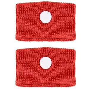 Acupressuurarmband, verlicht door braken, hoofdpijn en misselijkheid, elastische armband ter stimulatie van acupressuurpunten, acupressuurband voor volwassenen en kinderen, rood
