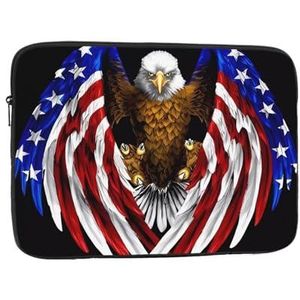 Usa Vlag Patriottische Eagle Shockproof Draagbare Laptop Sleeve Voor Mannen En Vrouwen Zakelijke Reizen Kantoor Dagelijks Gebruik15 Inch