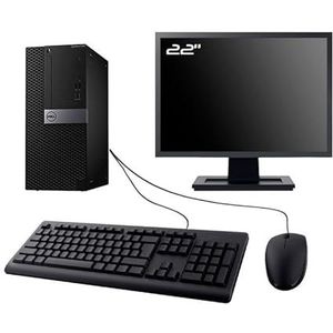 PC Dell Optiplex 7040 MT Monitor 22 inch Intel I5-6500 RAM 16 GB SSD 480 GB W11 WiFi (gereviseerd)