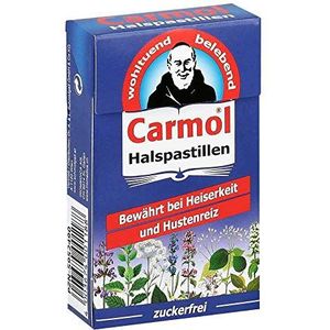 Carmol Halspastillen zuckerfrei bei Heiserkeit und Hustenreiz, 45 g Pastilles