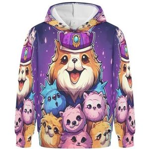 KAAVIYO Doodle Style Panda Leuke Hoodies Atletische Sweatshirts met Capuchon 3D-Print Schattig voor Meisjes Jongens, Patroon, XS