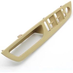 Auto-interieur Deurklink Met Lederen Cover Montage Set Voor B&MW X5 E70 2007-2013X6 E71 E72 2008-2014 LHD(Beige Front Left)
