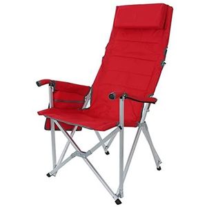 Campingstoel Camping, Vissen Stoel Met Opvouwbare Rugleuning Camping Ultralight Aluminium Buis Stoel Kruk Met Zachte Armsteun Outdoor Break Fauteuil Klapstoel Wandelen(Rot)