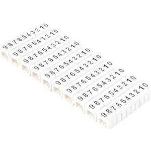 Draadnummermarkering, Kabeldraadmarkering Multicolor Nummerletters Pak van 100 Verschillende Maten(M-2(4.0mm)100pcs)