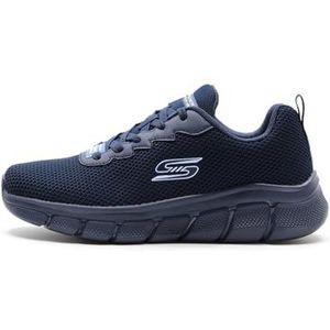 Skechers Bobs B Flex-Chill Edge Sneakers voor heren, marineblauw, 42,5 EU, Donkerblauw, 42.5 EU