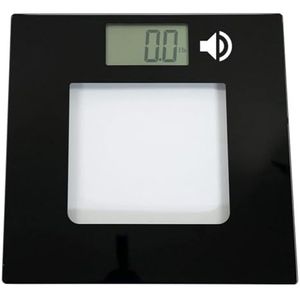 Talking Digital Scale Extra Wide Glass - The Scale That Talks - Nauwkeurige visuele en spraakweergave schaal voor lichaamsgewicht - 179,2 kg Max- Brede breedte sabotage glas-groot LCD-scherm - Tap