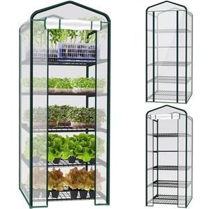 Malatec Mini Kas met 5 Planken - Perfect voor Kleine Tuinen en Balkons