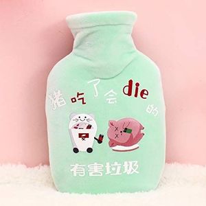 DieffematicRSD Warmwaterkruik Pluche cartoon dikke warme waterfles zak warme ontspannende hitte comfortabele hand warmer water opbergtas maat 12.5 * 20cm (Color : 7)