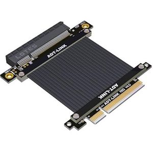 Allowish PCIE 4.0 X8 naar X8 verlengkabel PCIE4.0 Riser-ondersteuning, netwerkkaart USB-kaart (30 cm, R88SF 4.0)