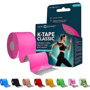 RPM Power kinesiologische tape (klassiek) - sportieve, latexvrije, waterbestendige tape voor spieren en gewrichten.