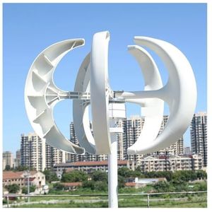 Verticale Windturbine 2000W 12V 24V 48V Permanente Magneet Generator Met Mppt Controlle Lage startsnelheid voor thuis(White,WITH PWM CONTROLLER_48V)