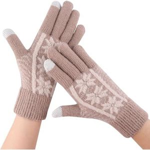 yeeplant Elastische vrouwen vakantie handschoenen winter sneeuwvlok mode sms'en winter handschoenen kerst hardlopen, Violet, 3