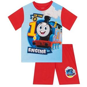 Thomas & Friends Jongens Korte Pyjama | Thomas De Stoomlocomotief Trein Pyjama Voor Jongens | Rood 110