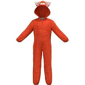 SZYDM Kind Draaien Rood Pak Kinderen Rode Panda's Meilin Kostuum Lycra Spandex 3D Printing Halloween Carnaval Cosplay Party Film Kostuum Fancy Dress Props, Oranje, S