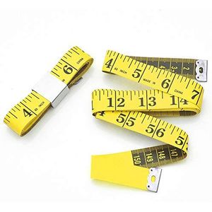 WINTAPE Meetlint / meetlint lichaam / meetlint lichaamsmaat / lichaamsmeetlint 150cm meetlint (geel)