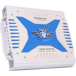 Pyle 4-kanaals 1000 Watt waterdichte zeebrugbare mosfet-versterker