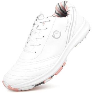 SDEQA Waterdichte golfschoenen voor dames, antislip, lichtgewicht outdoor golfersneakers zonder spikes en vetersluiting,A,36 EU