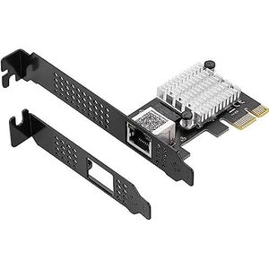 Allowish 2500Mbps Gigabit Netwerkkaart 10/100/1000/2500 Mbps RJ45 Bedrade Computer PCIe 2.5G Netwerk LAN Adapter Intel I225-V3 Chipset