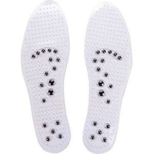 Schoeninlegzool, Voettherapie Massager Magnetische Massage Binnenzool Voetkussentherapie Gewichtsverlies Schoen Inlegzolen(White,1 pair)