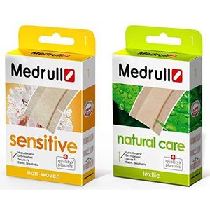 Medrull Sensitive Natural Care wondpleisters per meter, huidvriendelijke hypoallergeen, pleisters met veilige kleefkracht, flexibele en ademende hechtpleisters