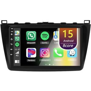 Android Radio voor Mazda 6 2007-2012, 9 inch Touchscreen Autoradio met Wireless CarPlay Android Auto Bluetooth WIFI(4Core(1+32GB))