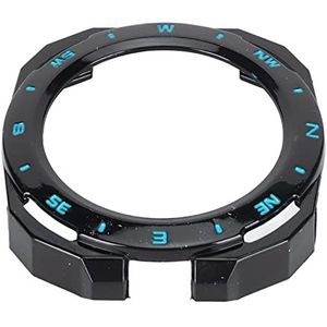 Smart Watch PC-behuizing, Smart Watch-bumperhoes Draagbaar Slagvast Stijlvol Nauwkeurig voor Daten voor Mannen (Zwart blauw)