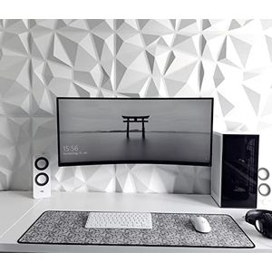 Qustikuri 3D wandpanelen wandtegels 3D witte diamant getextureerde PVC wandtegels behang voor speelkamer, woonkamer, slaapkamer, wasruimte, keuken fotografie, 30 x 30 cm (6 stuks)