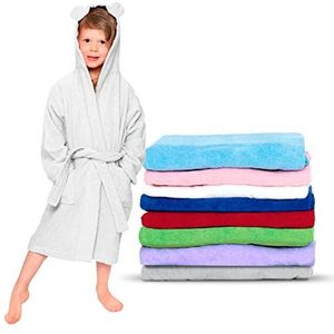 Twinzen - Badjas Kinderen - Zacht en Donzig - Microvezel (100% Polyester) - OEKO-TEX® Gecertificeerd zonder Chemicaliën