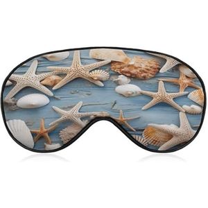 Oogmasker, Shell zeester patroon gedrukt slapen oogmasker, nacht oogmasker, verduisterende slapende oogmasker, reizen oogmasker