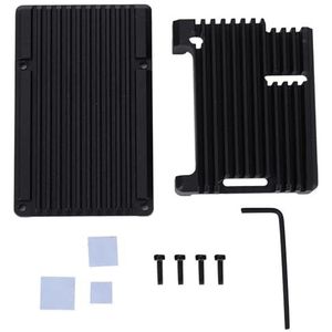 behuizing Zwart aluminium Rechthoekige 3 Model B 2b/3b + Moederbordschaal zonder ventilator