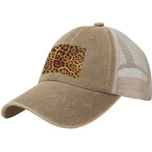 Animal Leopard Skin, Trucker Hoeden Cowboy Mesh Baseball Cap Verstelbare Klassieke Papa Hoeden, zoals afgebeeld, one size