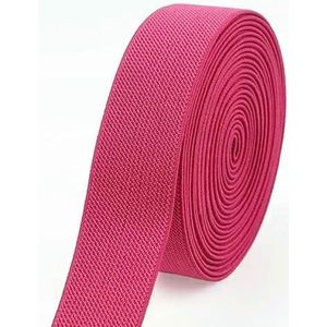 3/5 meter 10-50 mm elastische banden voor broeken taille rubberen band stretch band riem DIY ondergoed kleding naaien accessoire-HotPink-38 mm-5 meter