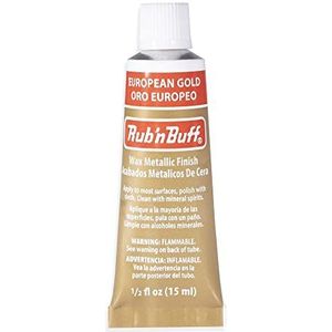 Amaco Rub'N Buff Metallic polijstmiddel, 15 ml, in een tube met Europees goud