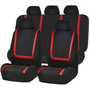 Autostoelhoezen Auto Stoelhoezen Set Voor Peugeot Voor 206 308sw 508sw 301 307 407 Voor Achterbank Protector Autostoelbekleding (Color : Rood)