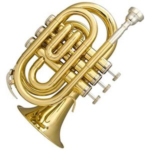 studen pocket trompet Nieuwe Palm Trompet Portable Trompet Bes Pocket Cornet Brass Instrument pocket trompet